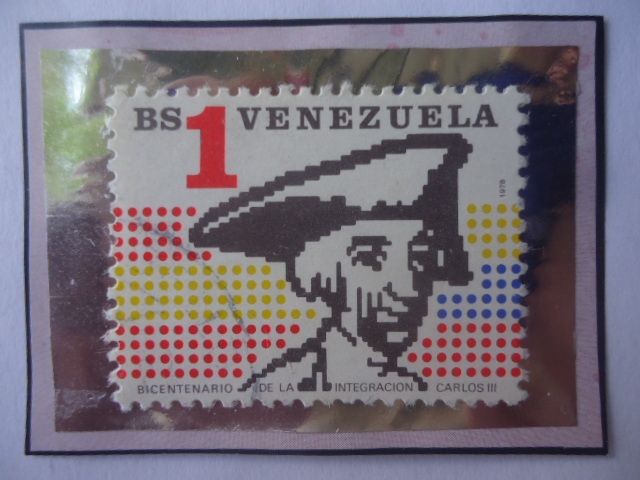 Bicentenario de la Integración - Carlos III-  Sello de 1 Bs año 1978