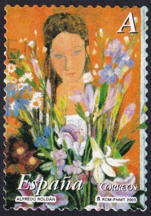 Mujer con flores