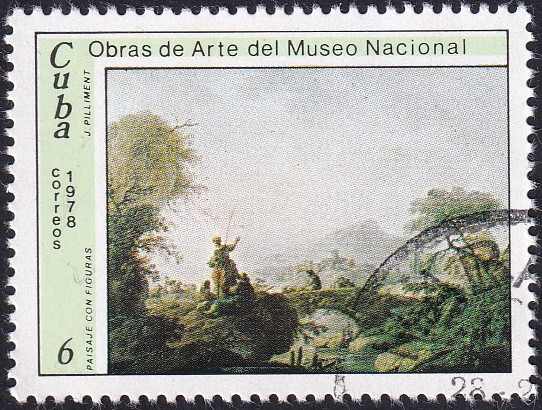Paisaje con figuras, Pilliment