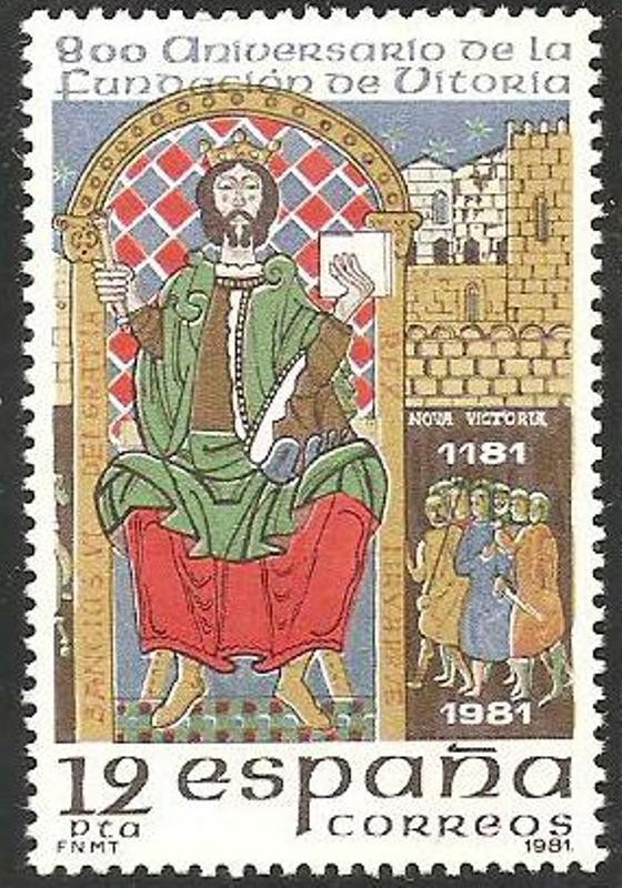 2625 - 800 anivº de la fundación de Vitoria, Sancho VI de Navarra