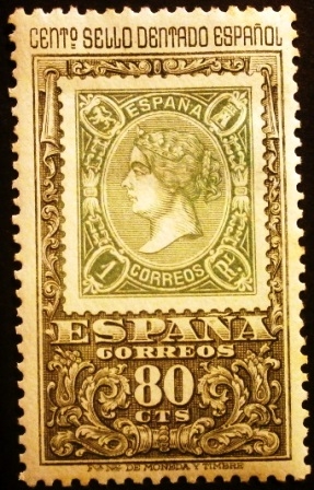 ESPAÑA 1965 Centenario del 1º Sello Dentado