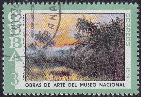 Vacas en el río, R. Morey