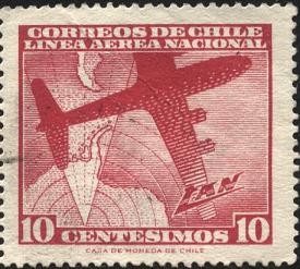 LAN CHILE 'primera sobre la Antártica'. Avión cuatrimotor De Havilland DHC-6.