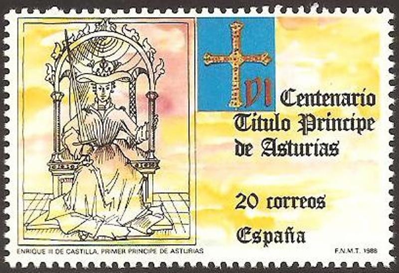 2975 - VI Centº del titulo Príncipe de Asturias, Enrique III, primer príncipe de Asturias
