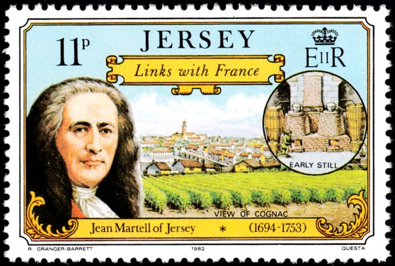 Vínculos históricos entre Jersey y Francia. Jean Martell (comerciante de brandy), todavía temprano, 