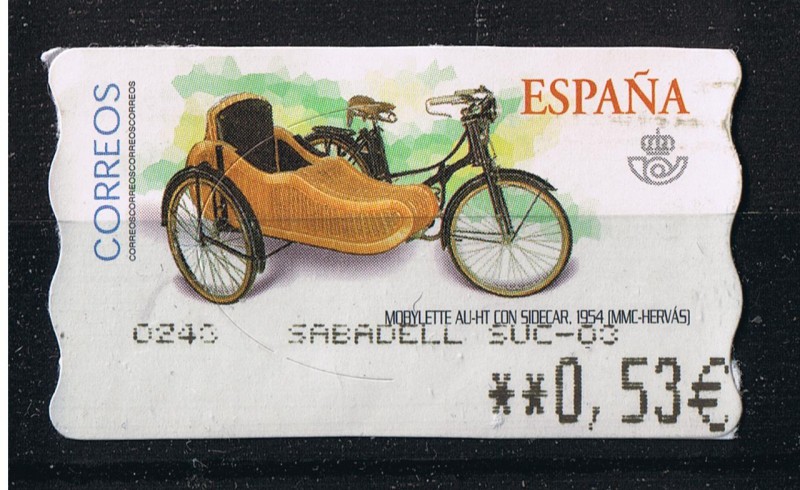 AMTS Mobilette AU-HT con sidecar 1954