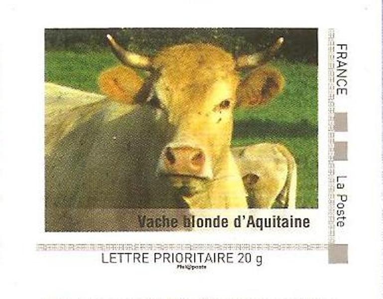 vaca rubia de aquitania (adhesivo)