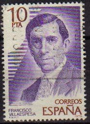 ESPAÑA 1979 2514 Sello Personajes Españoles. Francisco Villaespesa (1877-1936) Usado