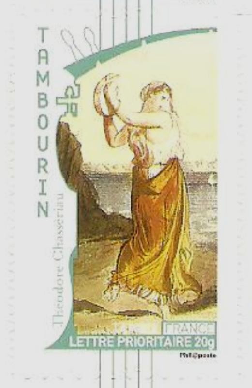 la musica, tamboril (pandereta)