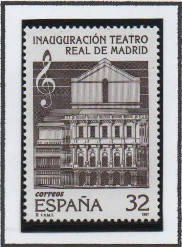 Inaguracion  d' teatro Real d' Madrid: Fachada