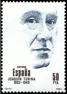 ESPAÑA 1983 2707 Sello Nuevo Centenarios Joaquin Turina Yvert2324 Scott2329