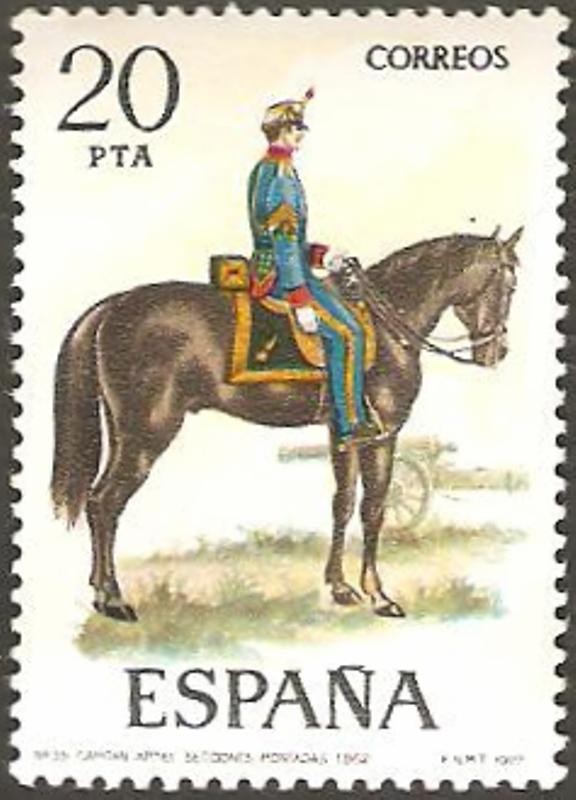 2385 - Uniforme Militar de Capitán de Artillería Secciones Montadas 1862