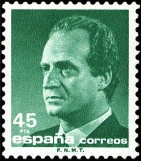 ESPAÑA 1985 2801 Sello Nuevo Serie Basica Rey D. Juan Carlos I Efigie 45 pts