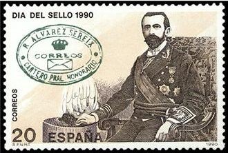 ESPAÑA 1990 3057 Sello Nuevo Dia del Sello Rafael Alvarez Sereix Scott2621