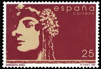 ESPAÑA 1992 3152 Sello Nuevo Mujeres Famosas Españolas Actriz Margarita Xirgu Michel3025 Scott2667