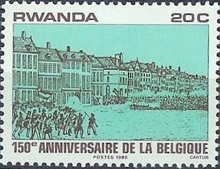 150 Aniversario de la Independencia de Bélgica, Escena de la guerra de independencia de Bélgica