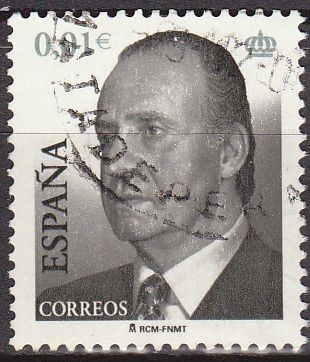 ESPAÑA 2002 3857 Sello Serie Básica Rey Juan Carlos I usado