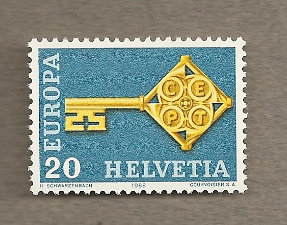 Llave de oro con escudo de la CEPT
