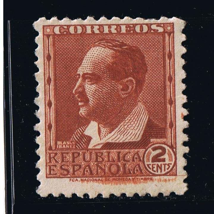 Edifil  nº  662   República Española    Blasco Ibañez