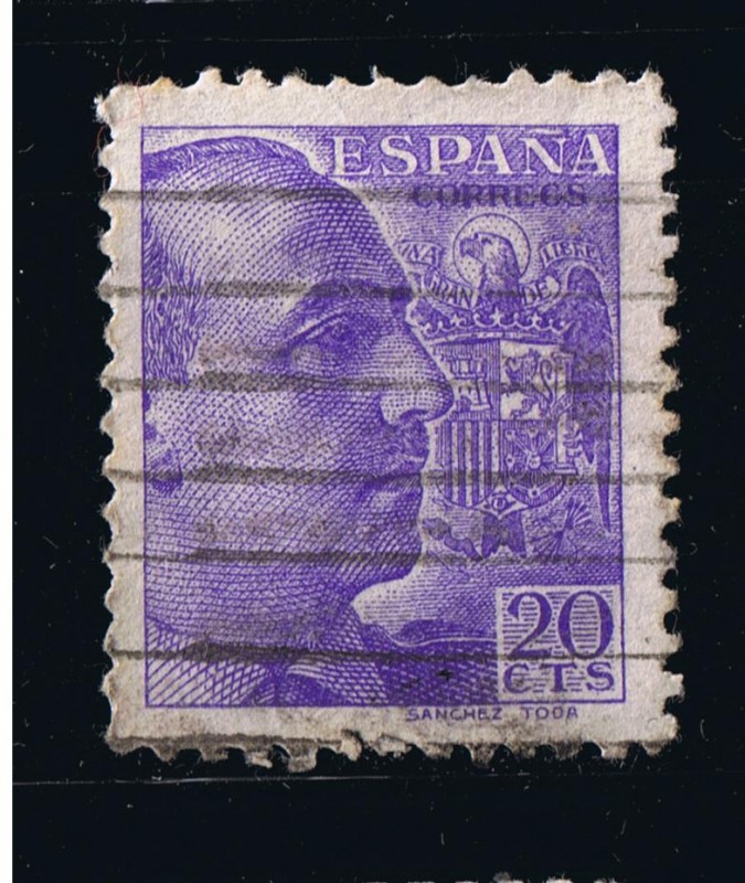 Edifil  nº  867 General Franco con apellido del grabador  Sanchez Toda