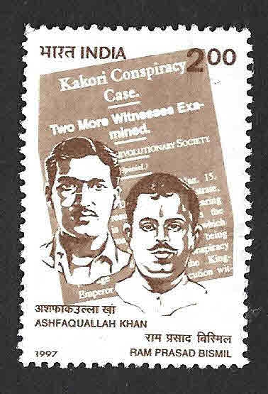 1662 - 70 Aniversario de la Muerte de los Héroes de la Independencia Ram Prasad Bismil y Ashfaqullah