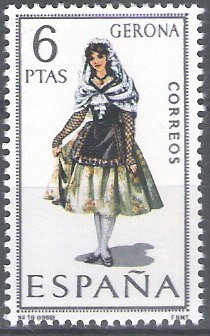 Trajes típicos españoles. Gerona.