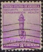 USA 1940 Scott 901 Sello Defensa Nacional Antocha usado Estados Unidos Etats Unis