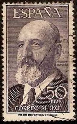 ESPAÑA 1955 1165 Sello Leonardo Torres Quevedo 50pts Usado