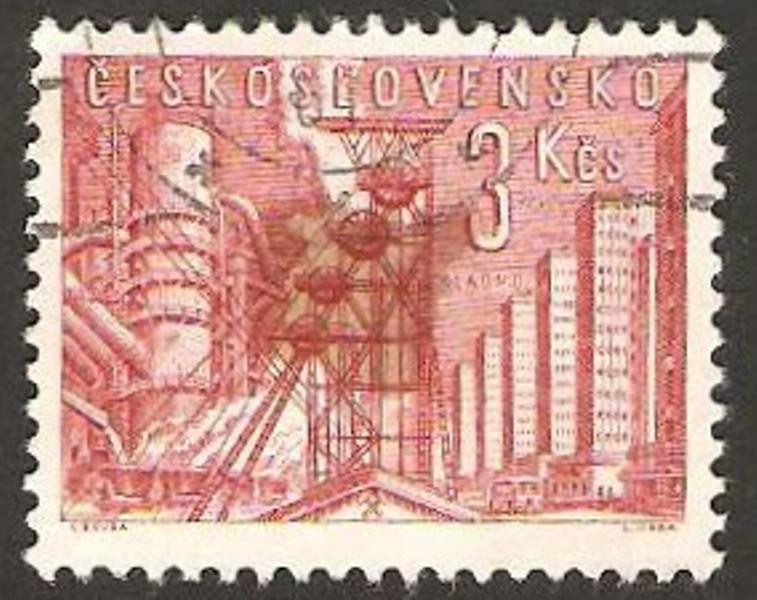 kladno, fabrica y paisaje