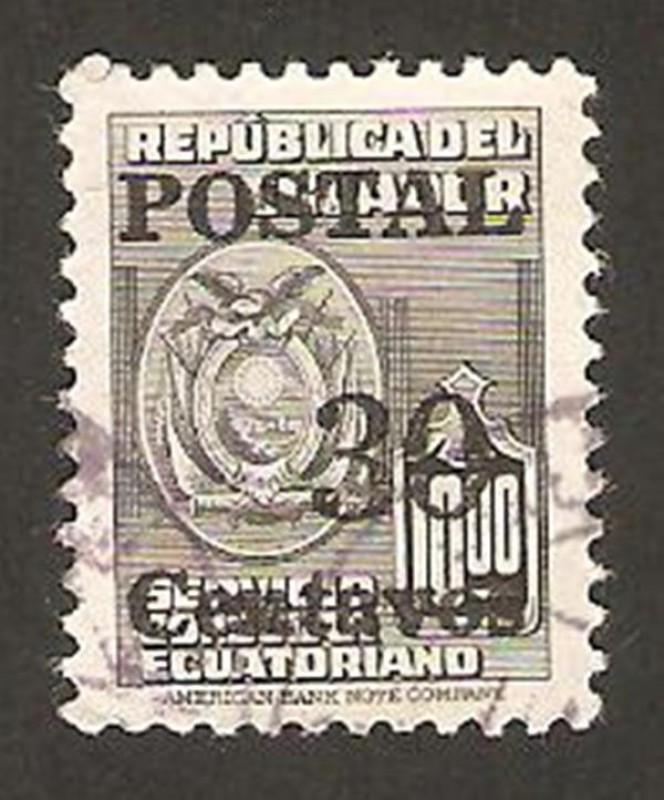 servicio consular, impreso postal 30c.
