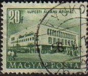 Hungria 1953 Scott 1051 Sello Edificios Budapest Tiendas usado Magyar Posta M-1309 Ungarn Hungary