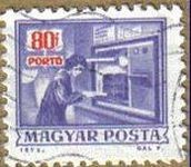 HUNGRIA Magyar Posta 1973 T244 Sello Servicio Postal Automata para el registro de parcelas usado Sco