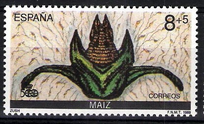 V centenario del Descubimiento de América. Encuentro de dos Mundos.Maiz.