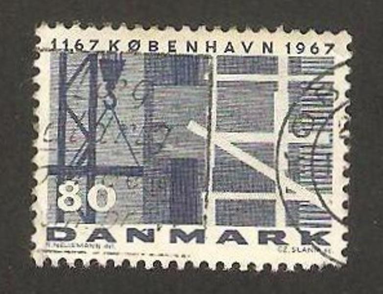 VIII centº de copenhague, trabajo de construccion