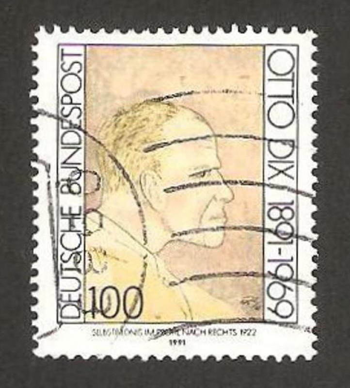 otto dix, centº de su nacimiento, autoretrato