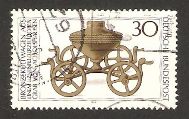 746 - patrimonio arqueológico, carro en bronze