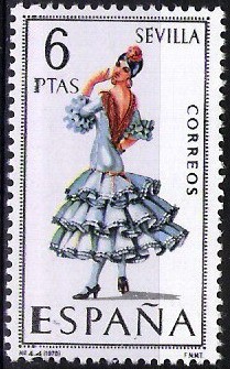Trajes típicos españoles. Sevilla.
