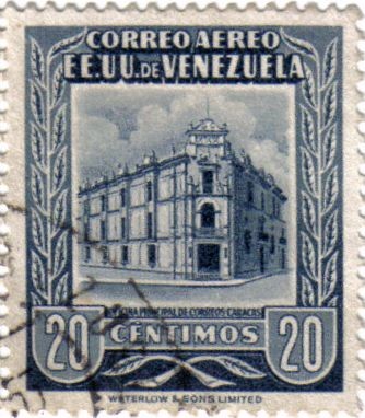 Oficina principal de correos Caracas. República de Venezuela