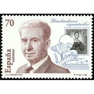 ESPAÑA 1998 3551 Sello Nuevo Grabadores Españoles Jose L. Lopez Sanchez-Toda