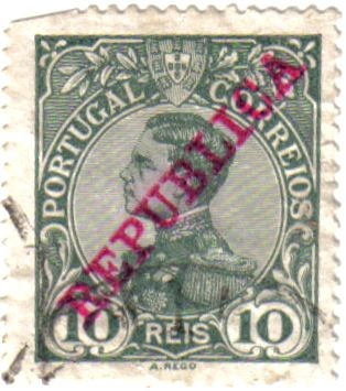 Manuel II con sobrecarga de República
