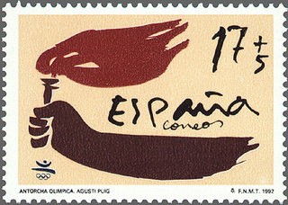 ESPAÑA 1992 3213 Sello Nuevo Juegos de la XXV Olimpiada Barcelona'92 Antorcha