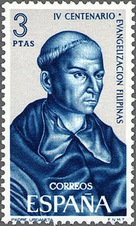 ESPAÑA 1965 1694 Sello Nuevo Evangelización Filipinas Padre Andres Urbaneta