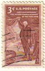 USA 1955 Scott 1064 Sello Pennsylvania Academy of the Fine Arts usado