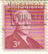 USA 1955 Scott 1072 Sello Personajes Andrew William Mellon Banquero Americano usado