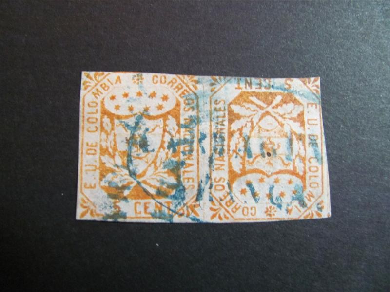 Bloque de dos, 5 cent. 1864