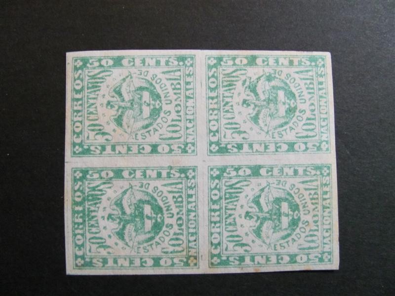 Bloque de cuatro, 50 centavos. 1868