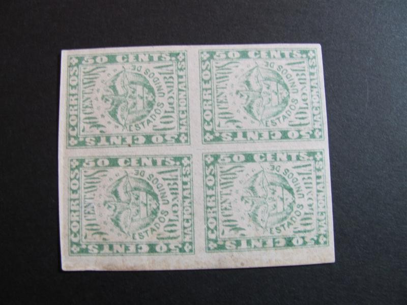 Bloque de cuatro, 50 centavos. 1868