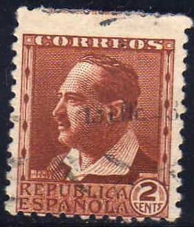ESPAÑA 1932 662 Selloº  Personajes Vicente Blasco Ibañez 2c República Española