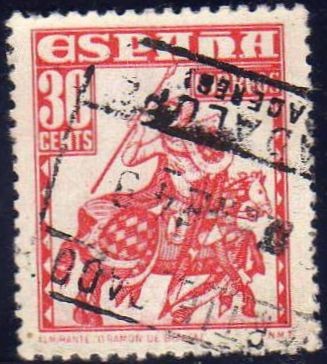 ESPAÑA 1948 1034 Sello Personajes Almirante Bonifaz 30c Usado