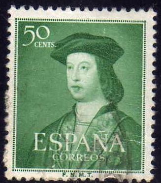 ESPAÑA 1952 1106 Sello V Centenario del Nacimiento de Fernando el Católico Usado